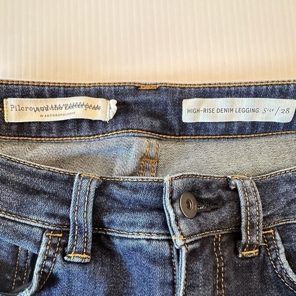 Pilcro and the Letterpress Anthropologie High-Rise Denim Legging Size 28 - Picture 5 of 7